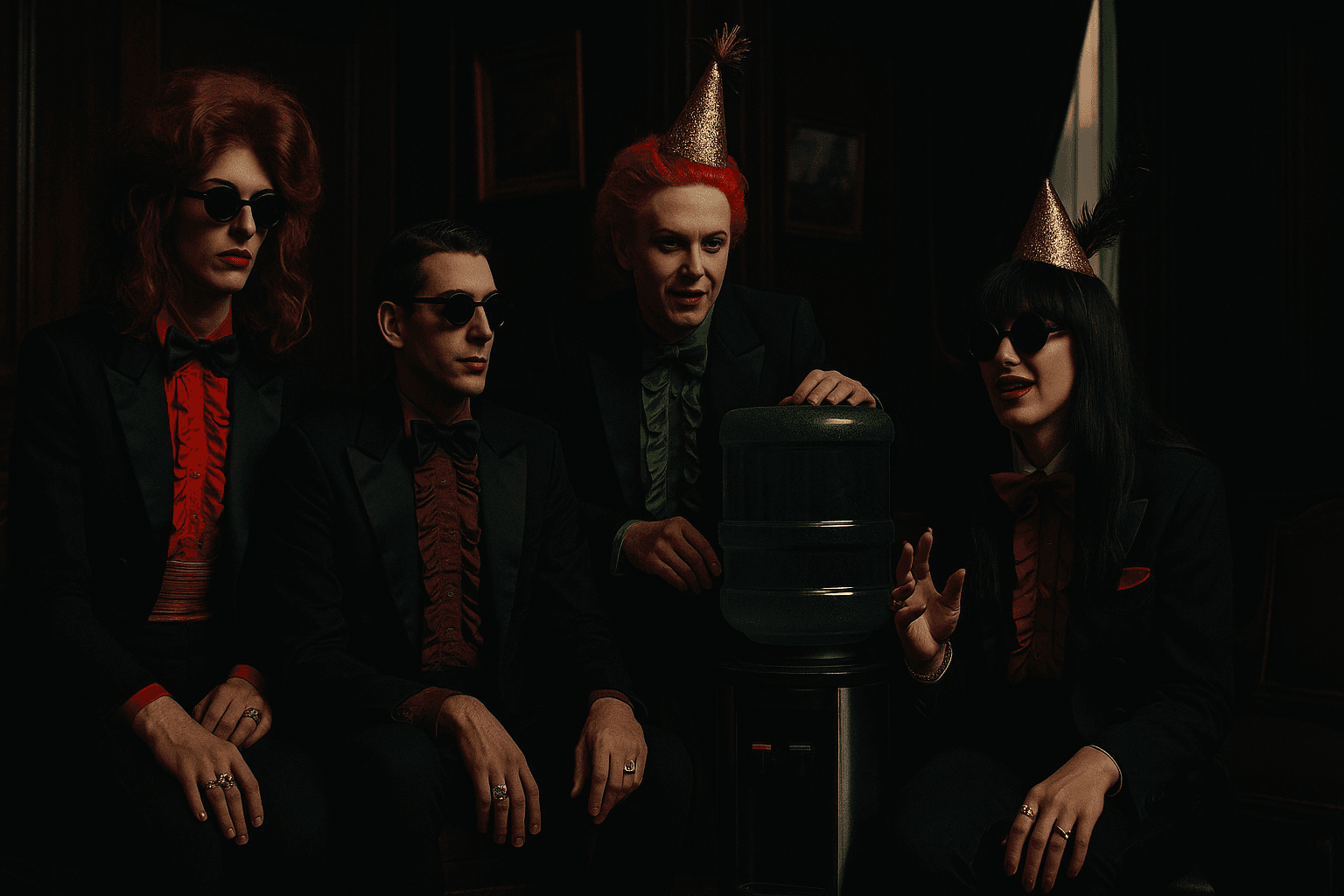 Tranzies leaning against a cooler